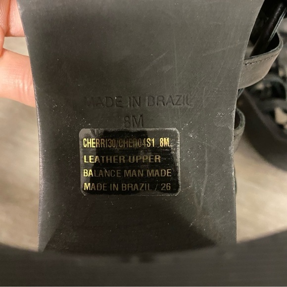 Steve Madden | Cherri30 Sandal Black Leather Size 8M - Picture 8 of 10